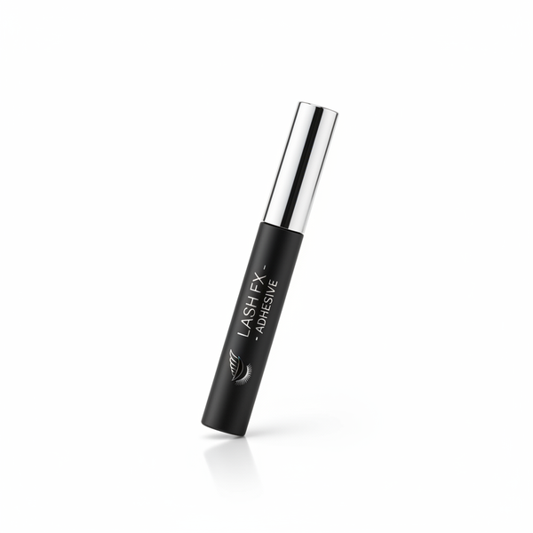 Lash adhesive glue tube on white background